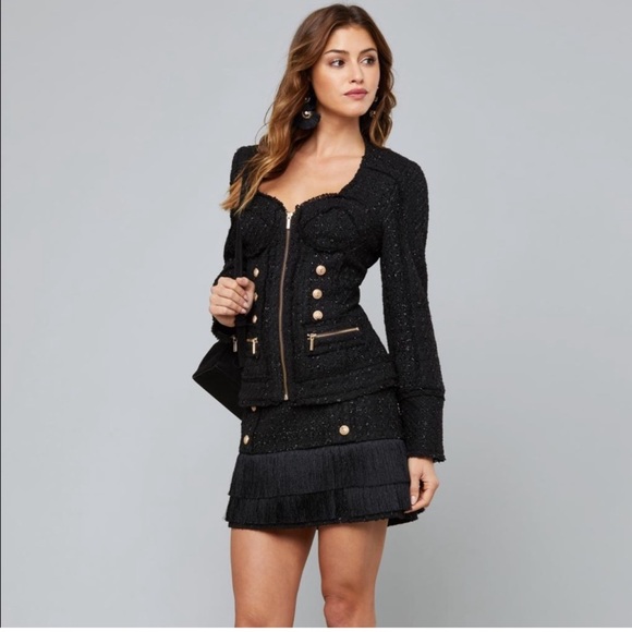 NWT BEBE Soraya Tweed Blazer RARE - Picture 2 of 5